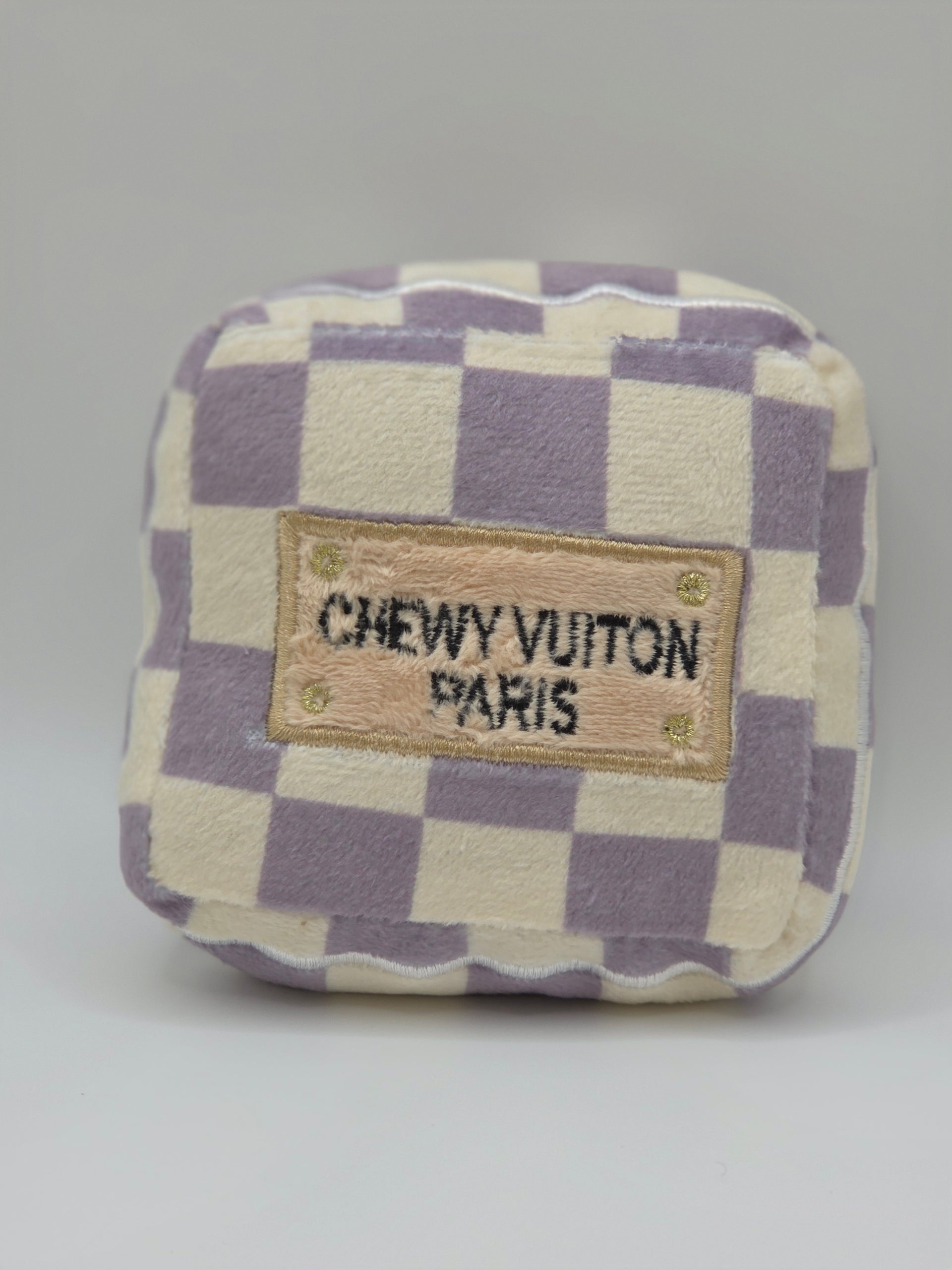 Chewy Vuitton Squeaky Gift Box