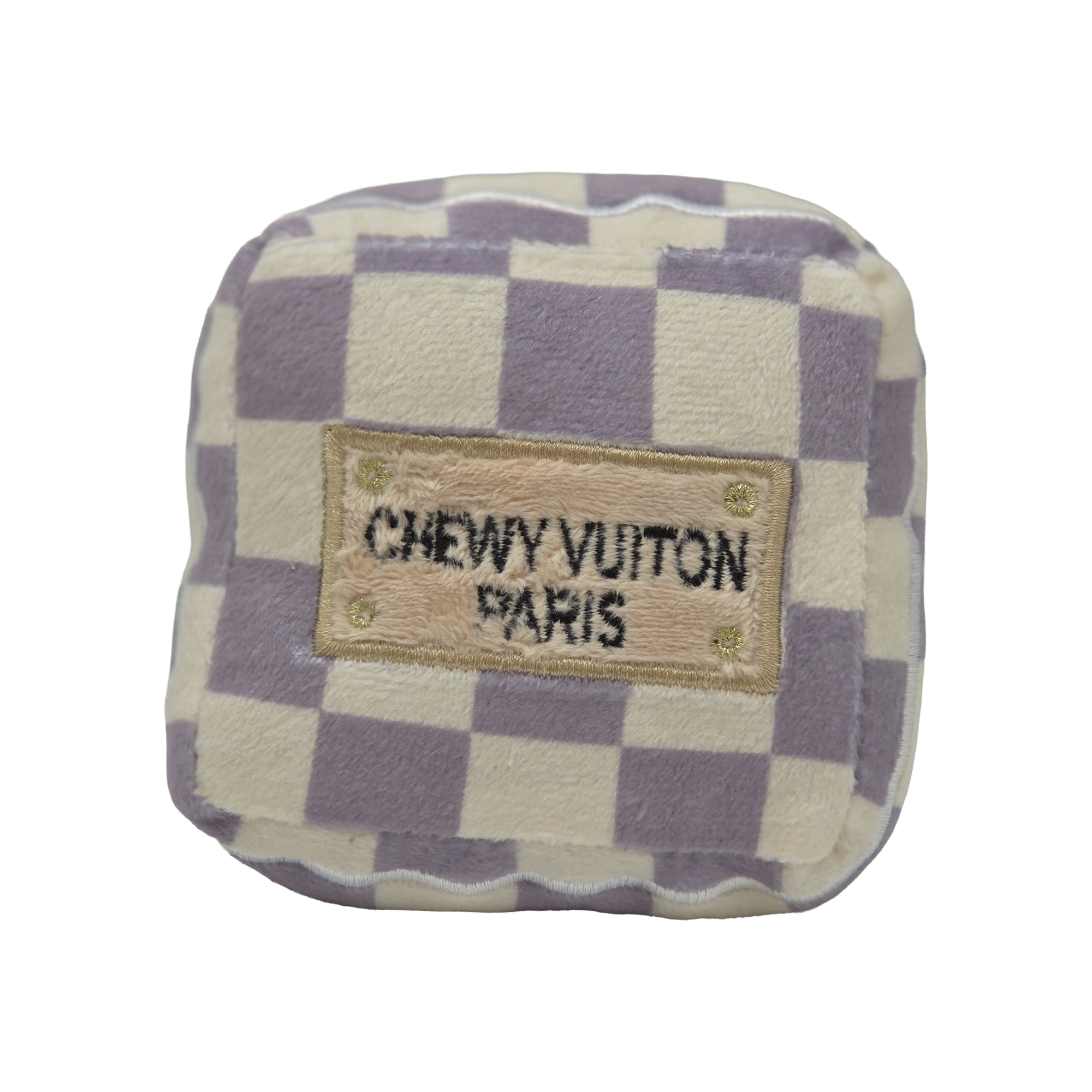 Chewy Vuitton Squeaky Gift Box