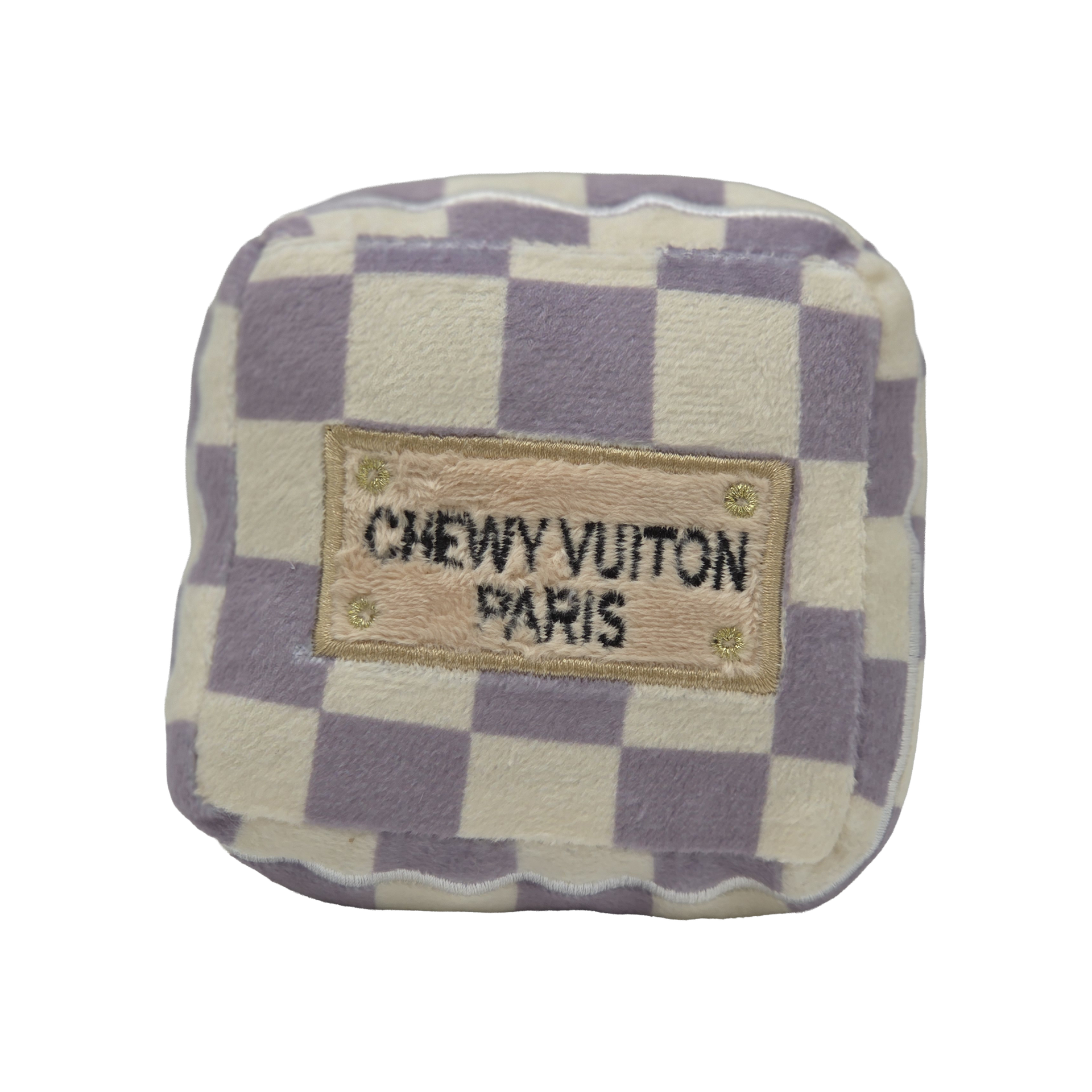Chewy Vuitton Squeaky Gift Box
