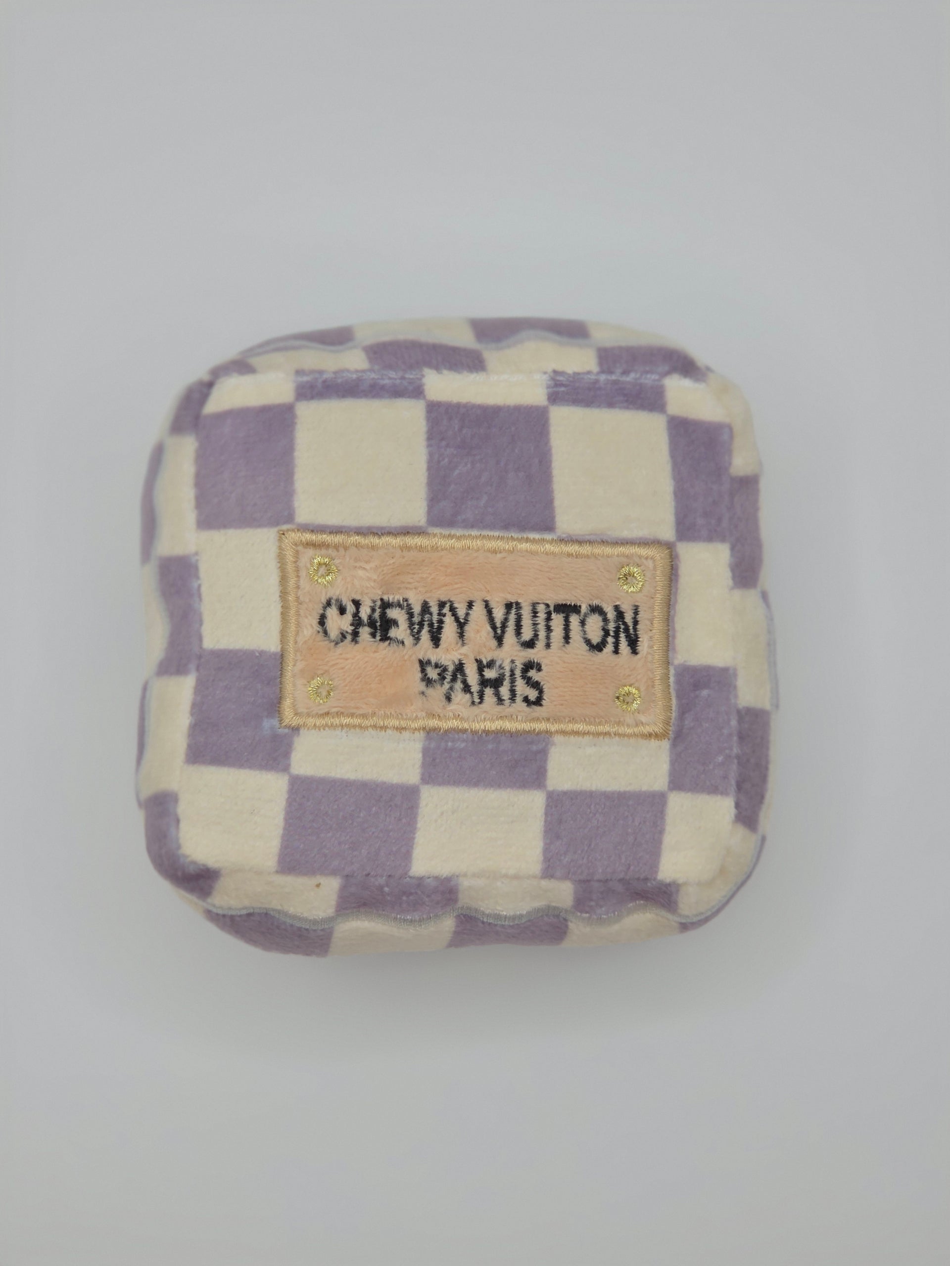 Chewy Vuitton Squeaky Gift Box