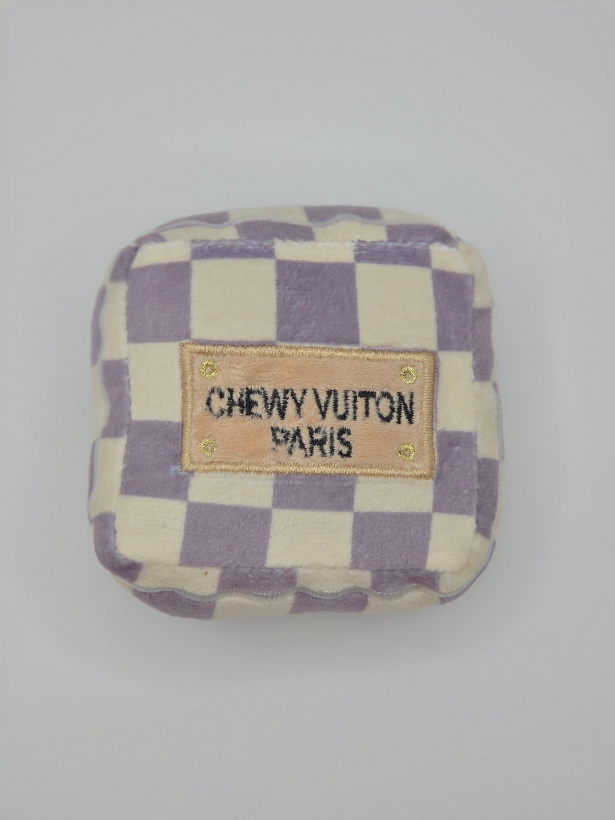 Chewy Vuitton Squeaky Gift Box