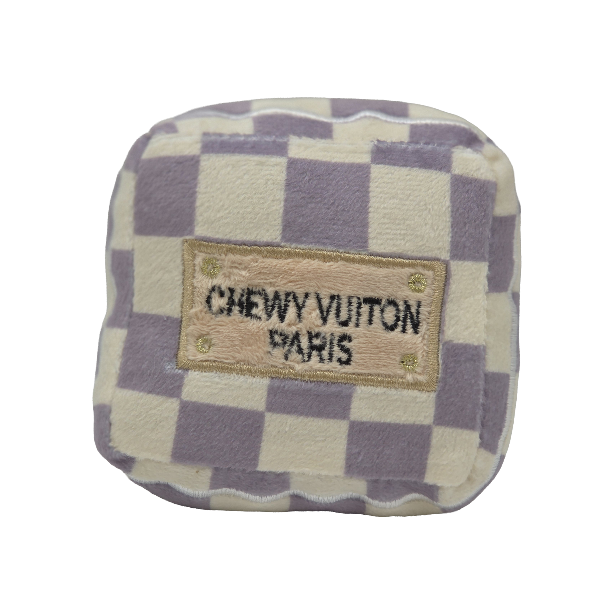 Chewy Vuitton Squeaky Gift Box