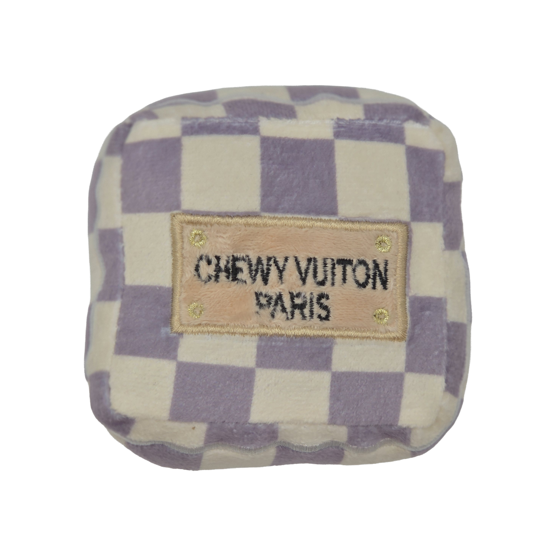 Chewy Vuitton Squeaky Gift Box