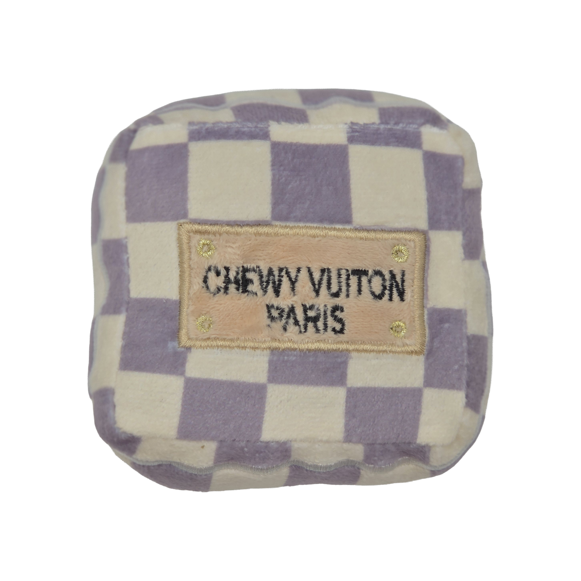 Chewy Vuitton Squeaky Gift Box