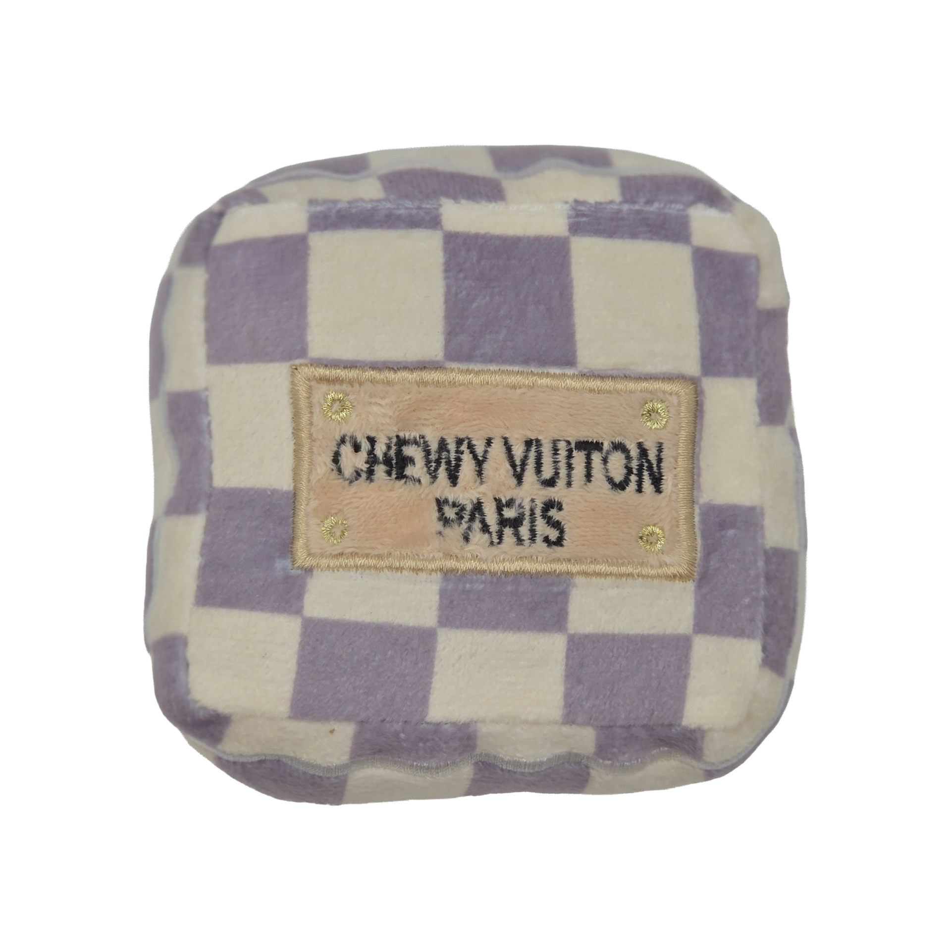 Chewy Vuitton Squeaky Gift Box