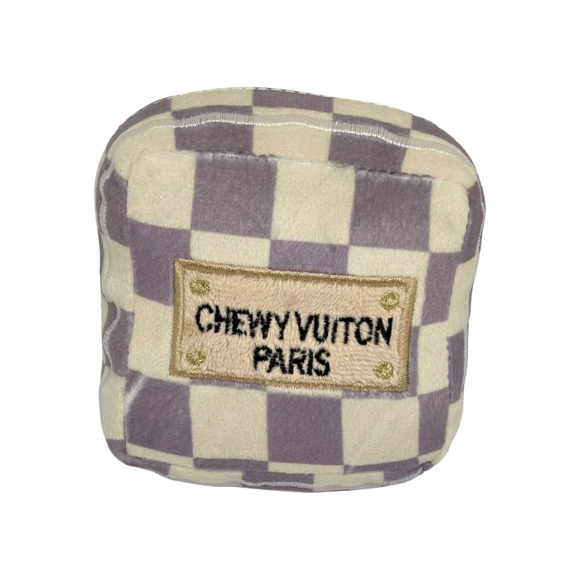 Chewy Vuitton Squeaky Gift Box