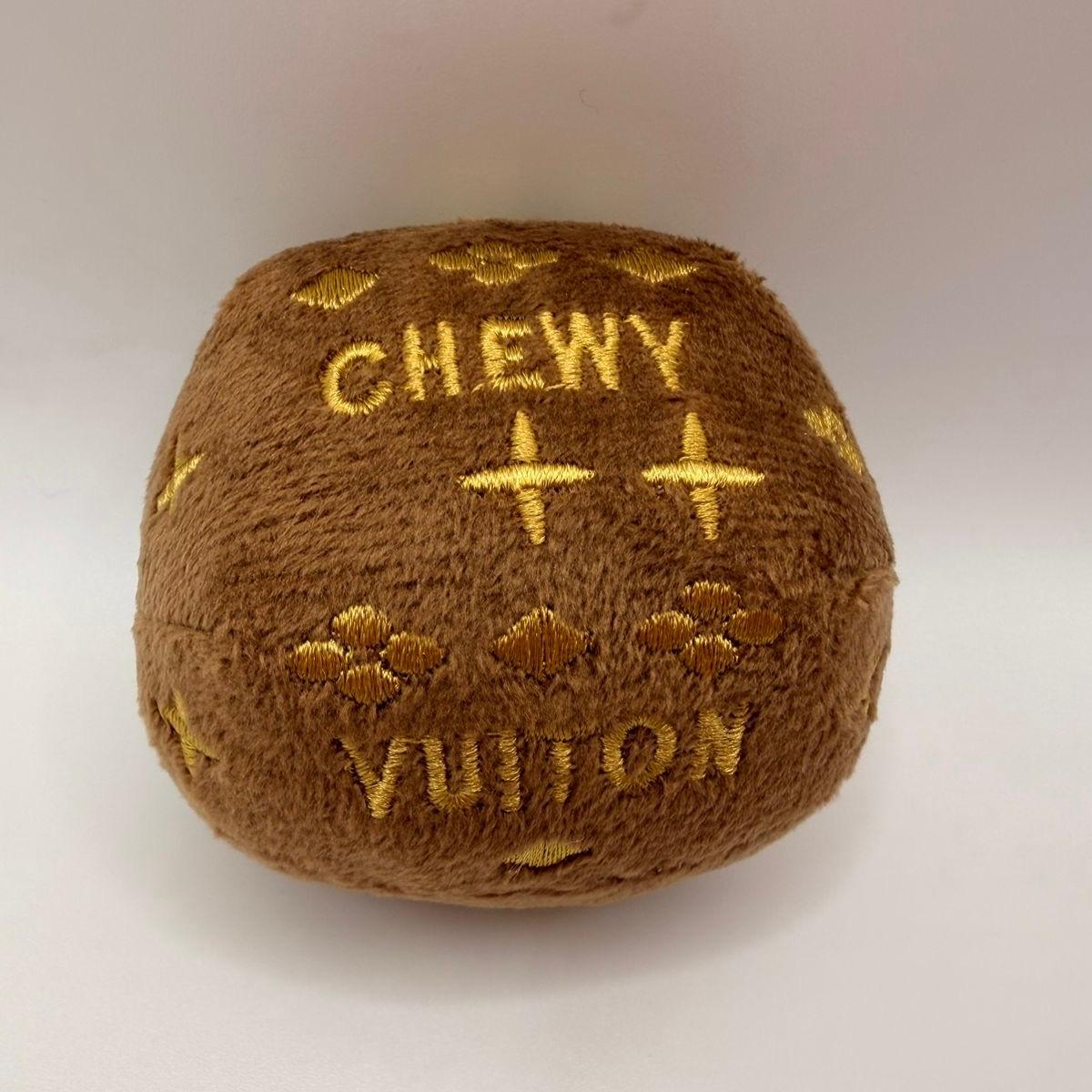 Chewy Vuitton Squeaky Brown Ball