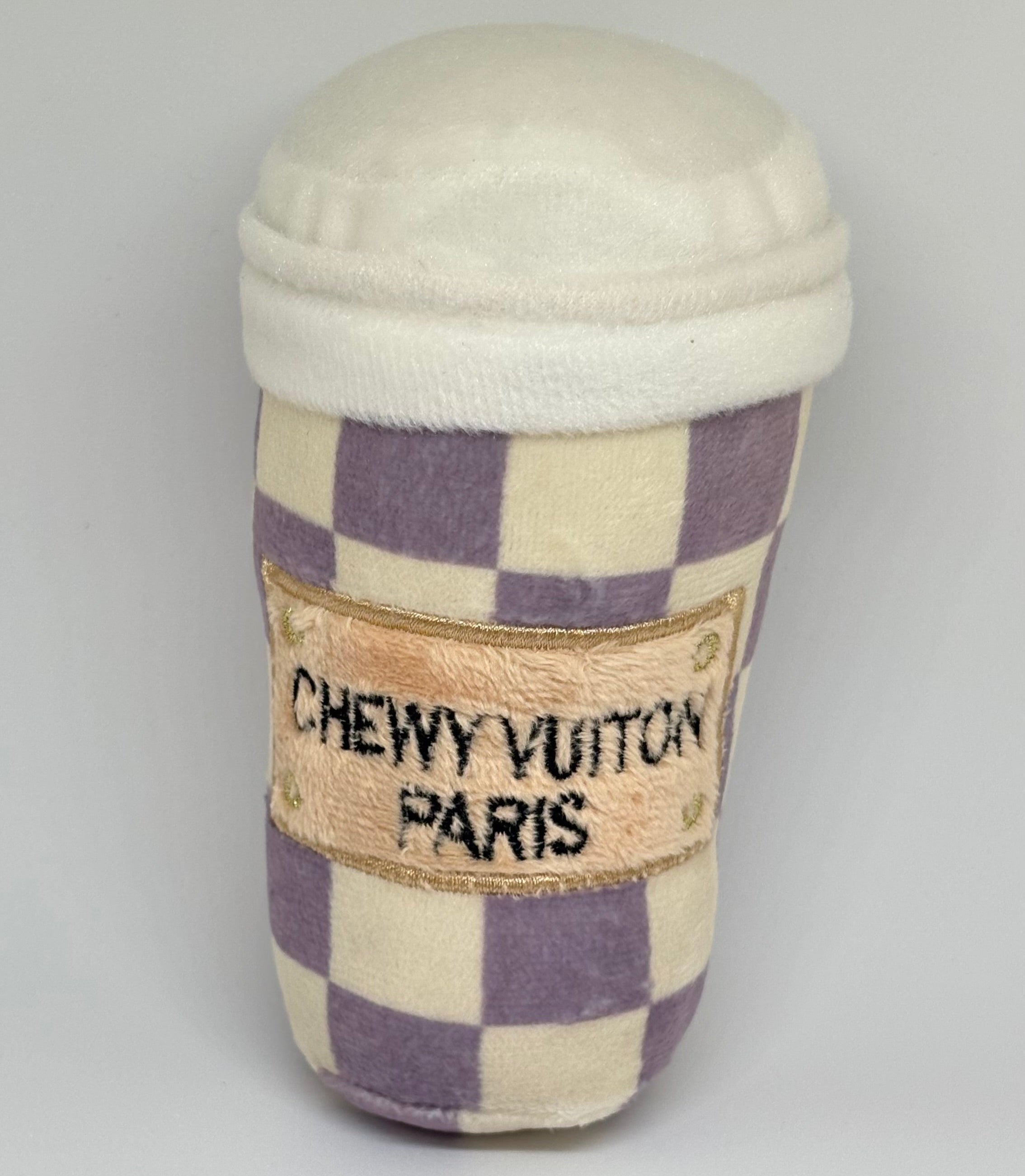 Chewy Vuitton Squeaky Coffee Cup