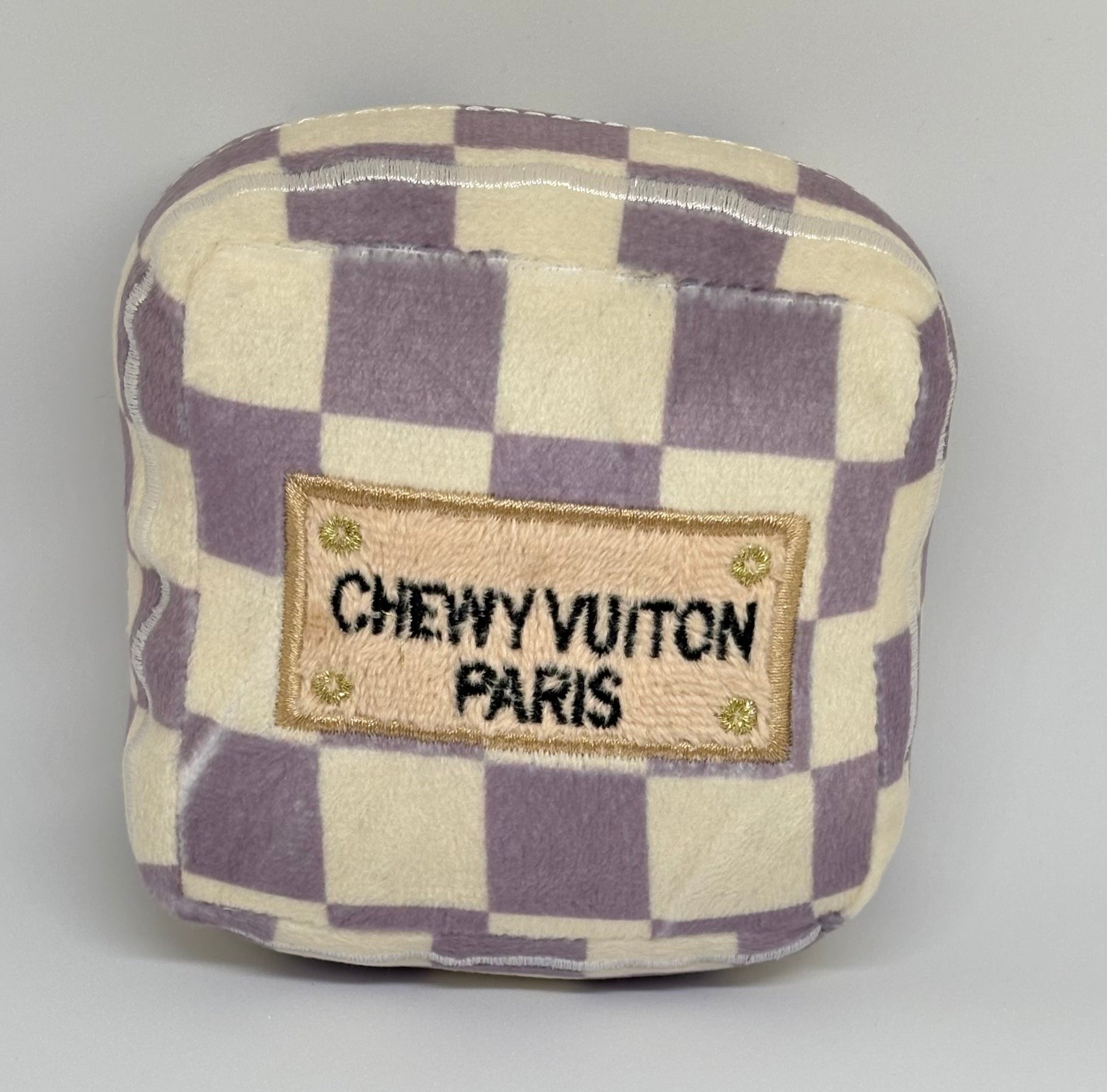 Chewy Vuitton Squeaky Gift Box