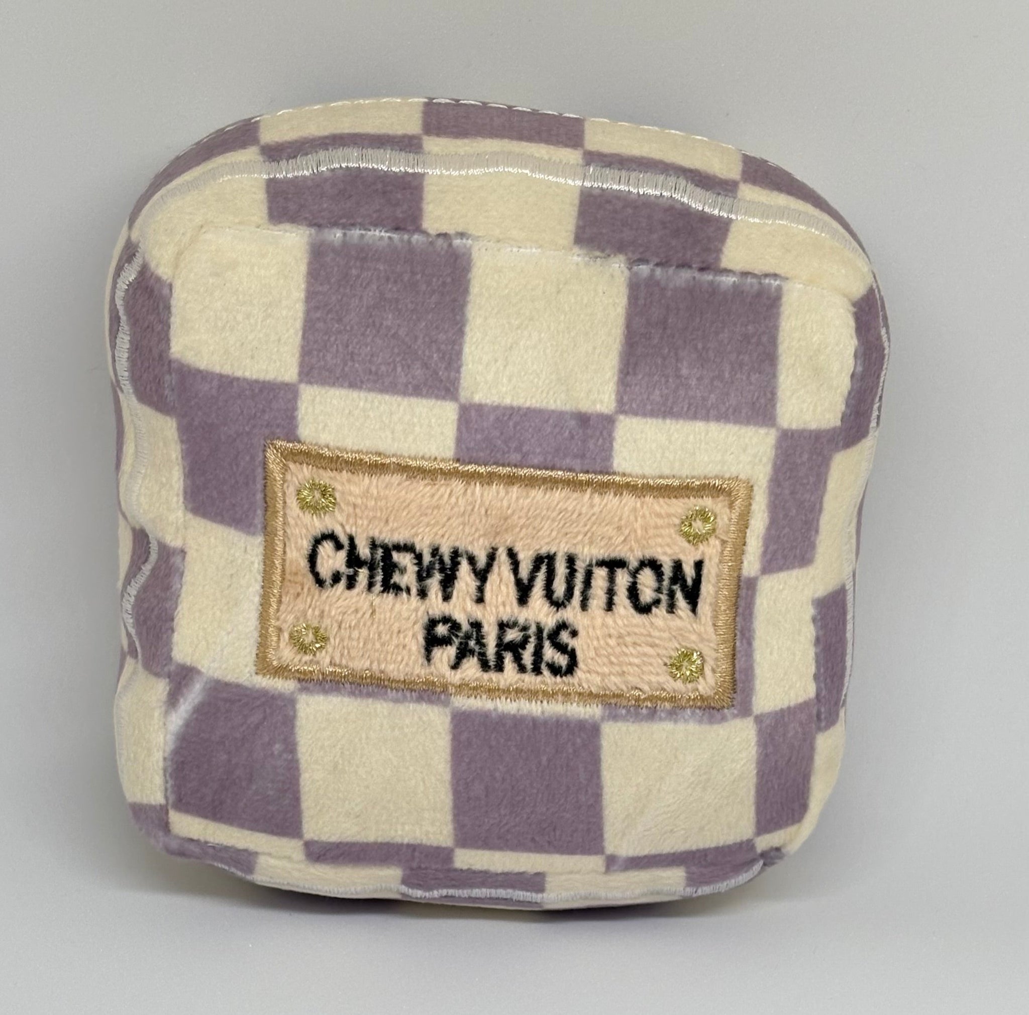 Chewy Vuitton Squeaky Gift Box
